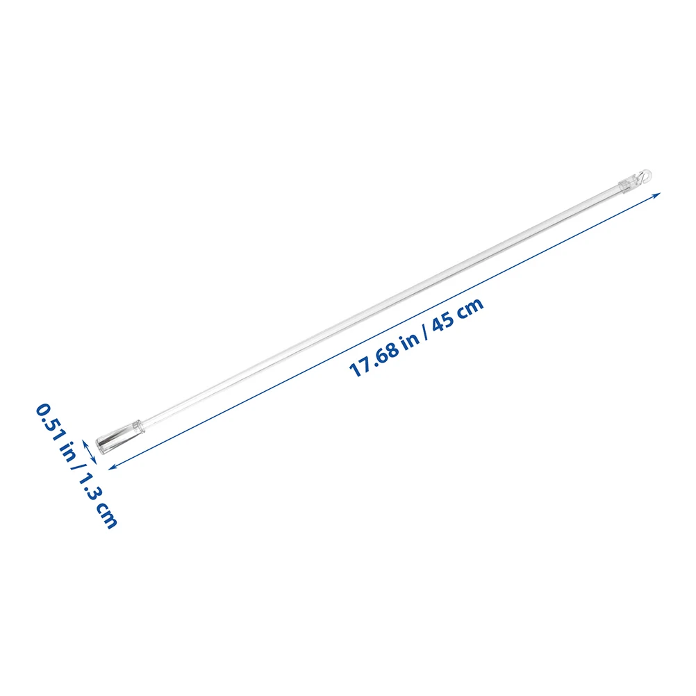 

6pcs 12 17 24 Inch Transparent Curtain Rod Blinds Wand Replacement Hook Handle Home Office Window Decor Accessories