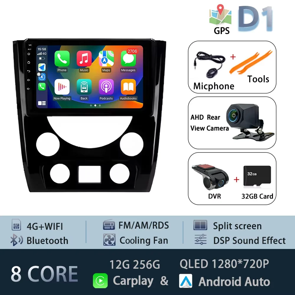 Carplay Android 15 Auto Voor SsangYong Rexton W 2014-2016 GPS Autoradio Navigatie Multimedia Video Player Stereo BT - afbeelding 1