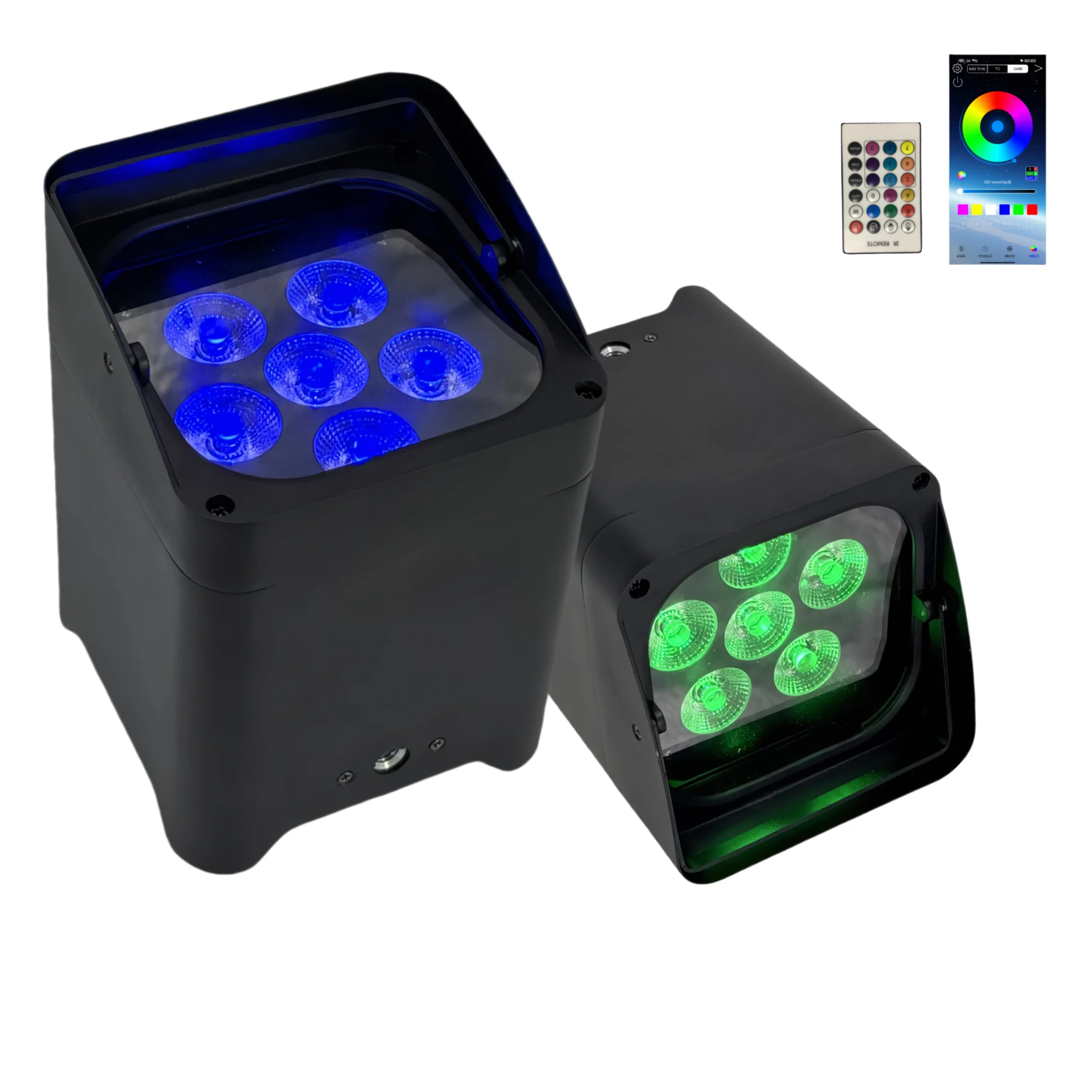 

2/4PCS 6x18W LED Light 6in1RGBAW+UV Battery Lighting Wireless Remote Dj Par Control Wifi Battery for KTV Party Bar Wedding Party