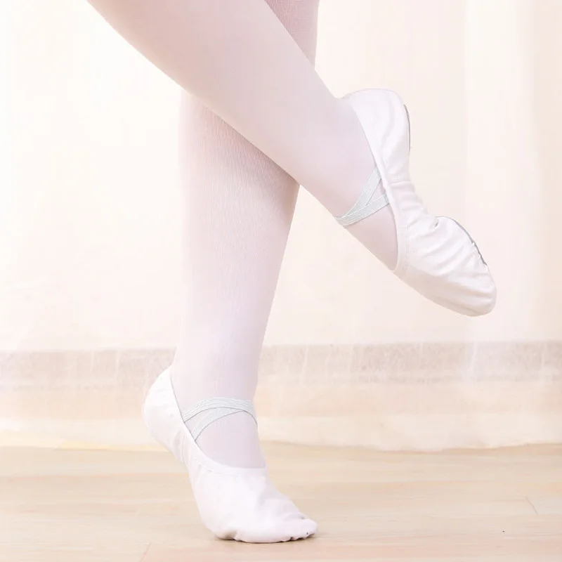 USHINE Professional Ballerina  Classical Split-Sole Canvas Dance Gymnastics Kids Yoga Ballet Flats Children Dance Shoe Woman