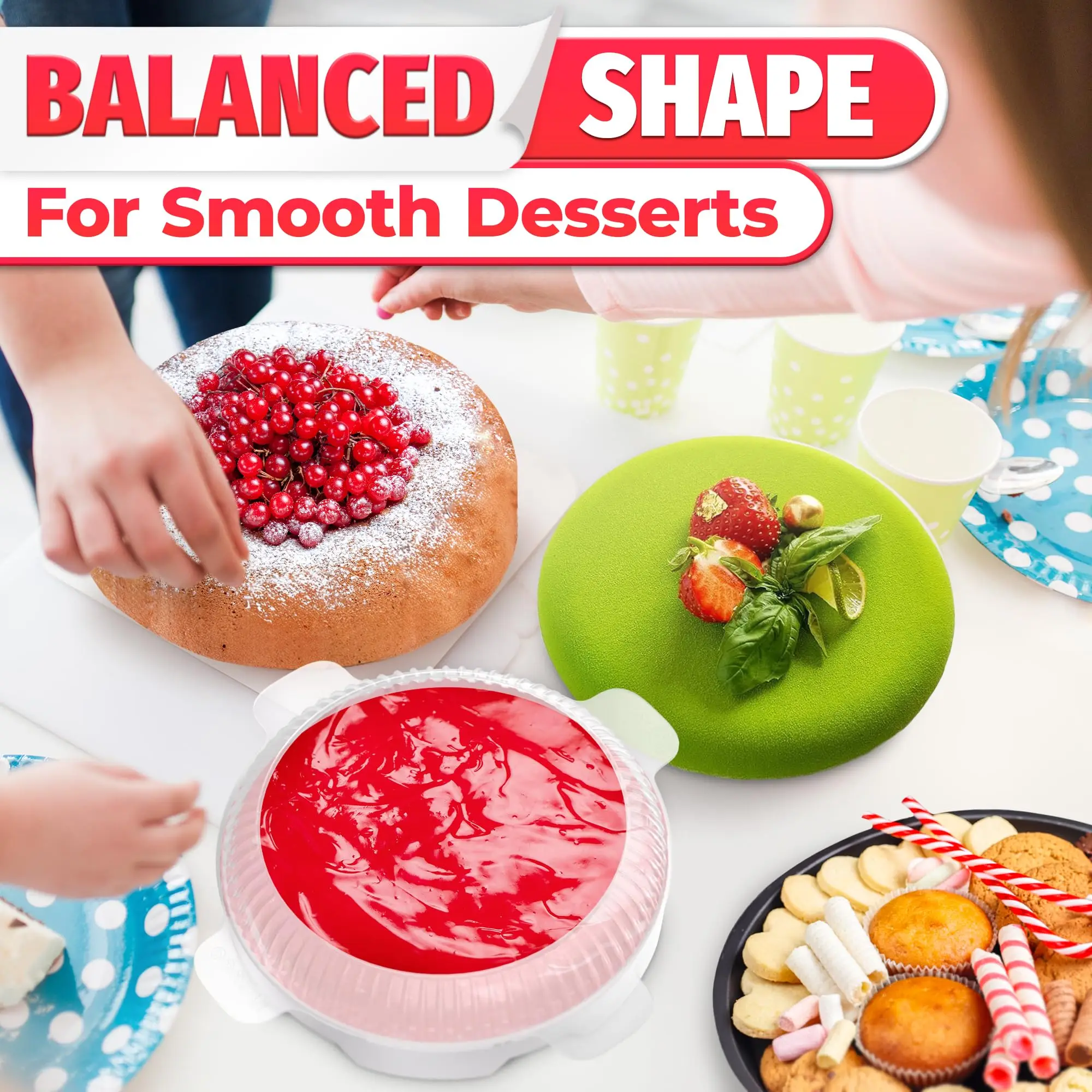 1Set Round Eclipse Silicone Cake Mold for Mousses Ice Cream Chiffon Baking Pan Decorating Accessories Bakeware Tools，Cake Mold