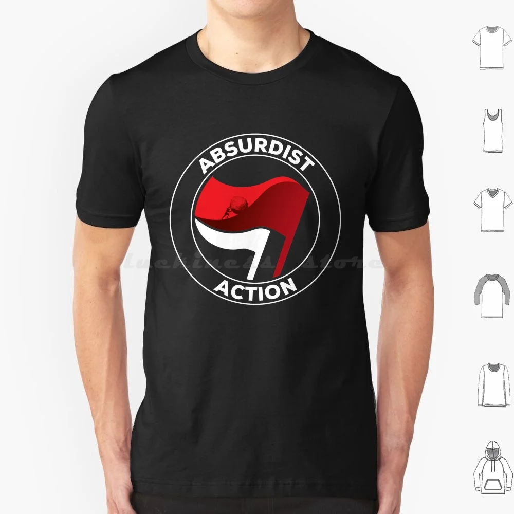 T-shirt en coton pour hommes et femmes, Design Absurdist Action Sisyphus-Philosophy pour les fans d'Albert Camus, impression DIY Absurdist Action Sisyphus