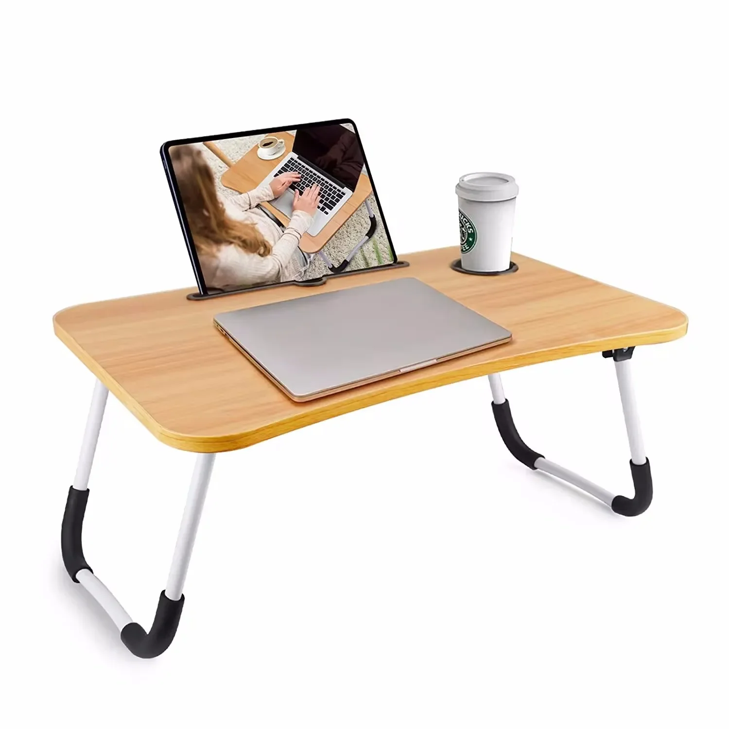 Multifunctional Portable Folding Bed Table 60cm X 40cm Computer Desk Bed Reading Stand Sofa Kitchen Table Mini Chair for Kids