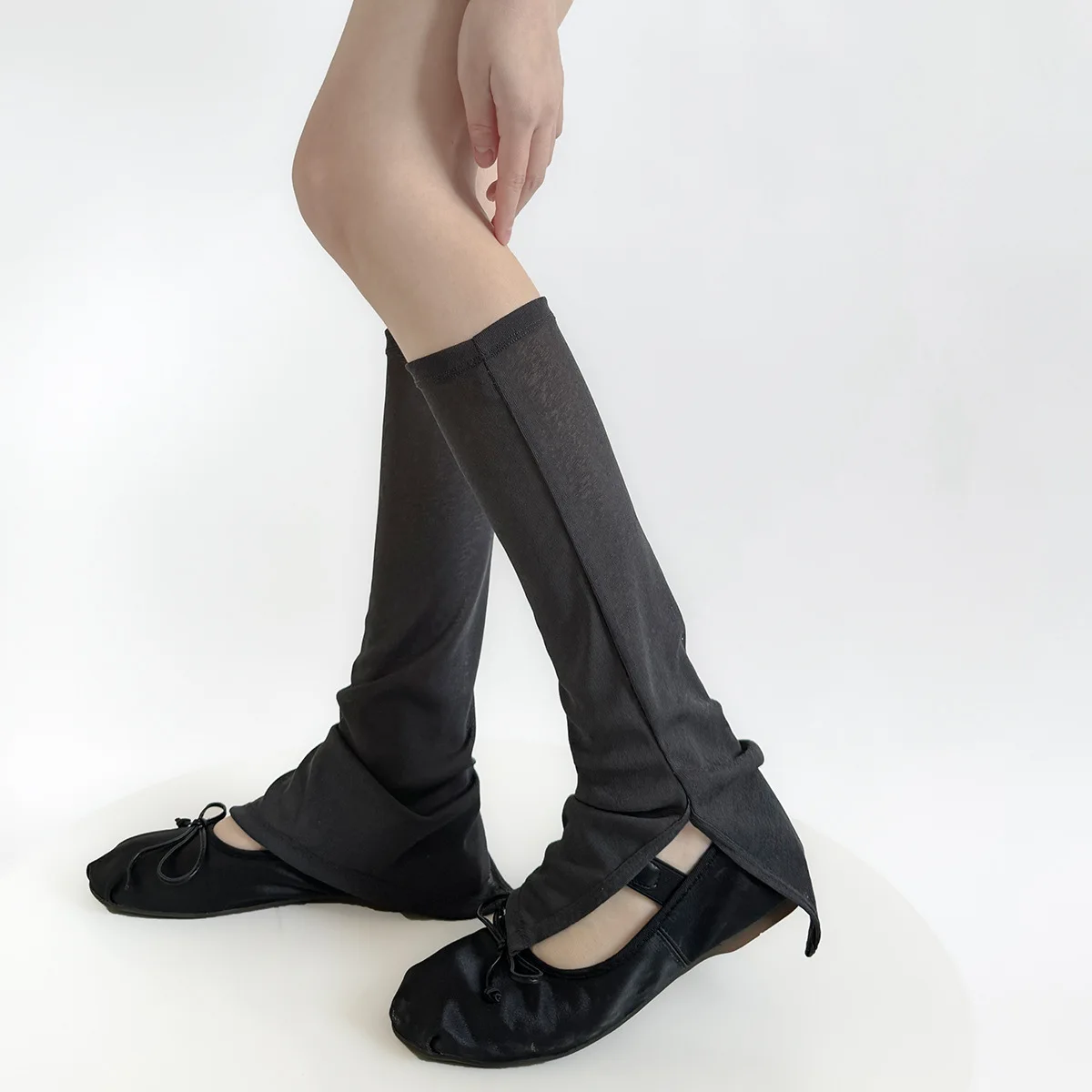 

Y2k гетры женские летние тонкие хлопковые вязаные носки гольфы чулки JK гетры чехол для ног однотонные длинные носки