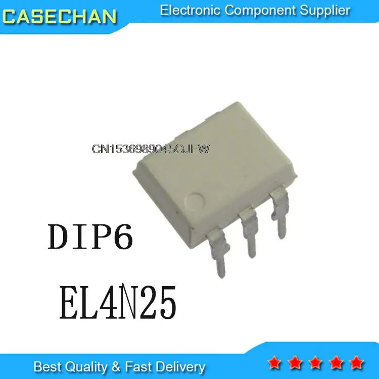 100pcs el4n25 dip6 4n25 dip