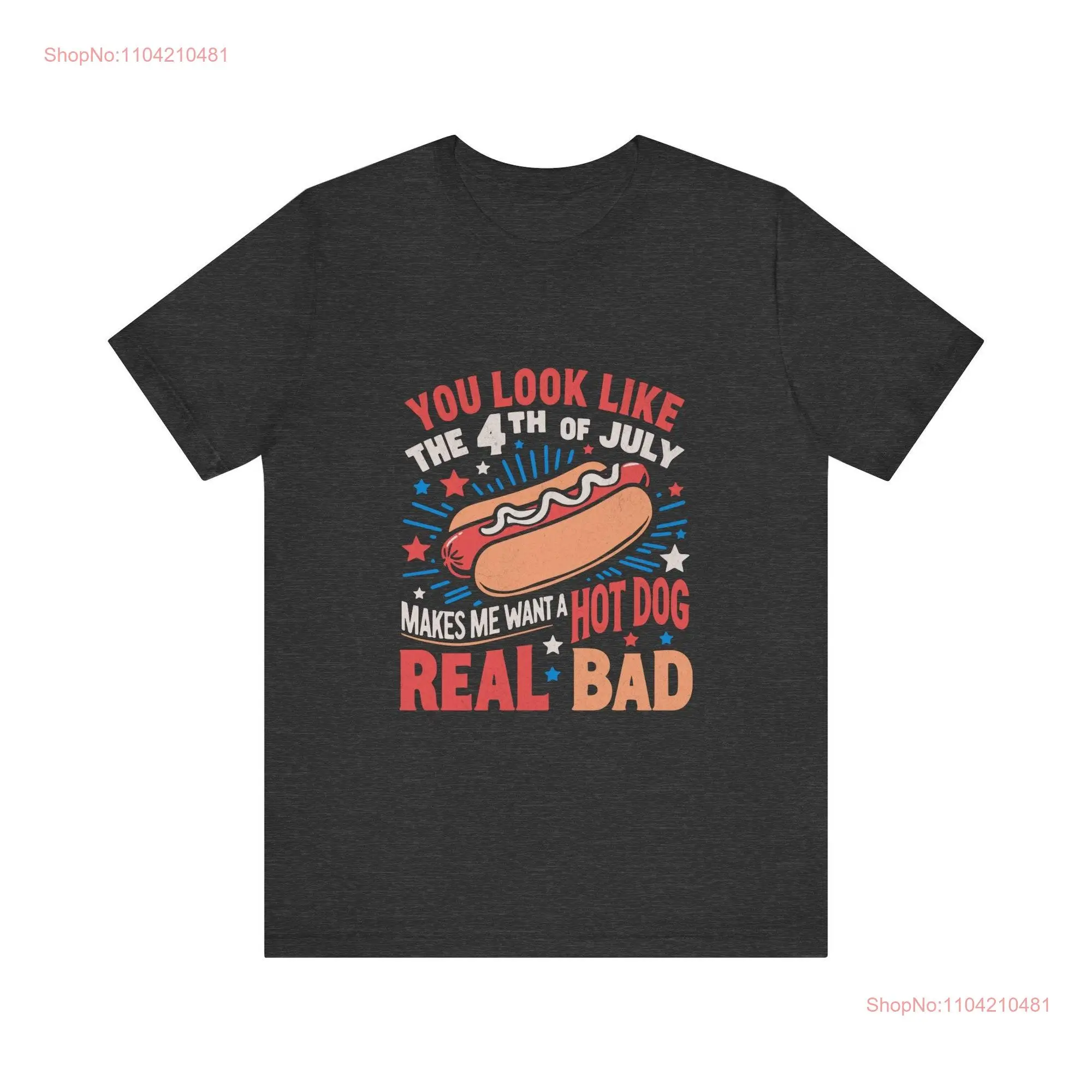 Look like 4Th Of July Having A Hot Dog Grunge Print Jersey T Shirt long or short sleeves