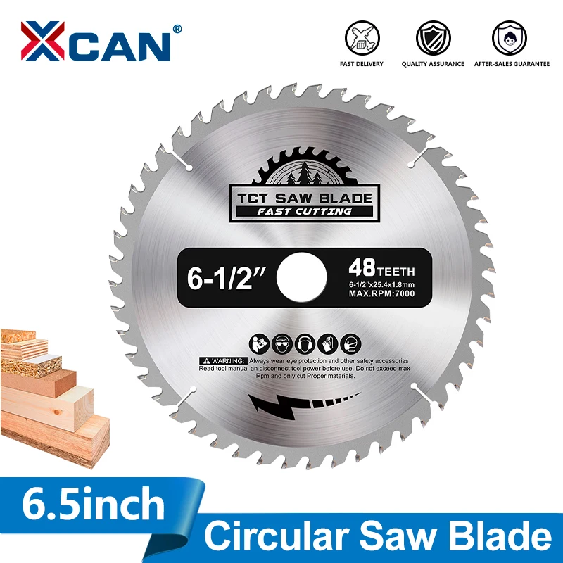 xcan-1-peca-lamina-de-serra-circular-de-6-1-2''-48-60t-disco-de-corte-de-madeira-165mm-tct-lamina-de-serra-para-marcenaria-ferramentas-de-corte-de-madeira