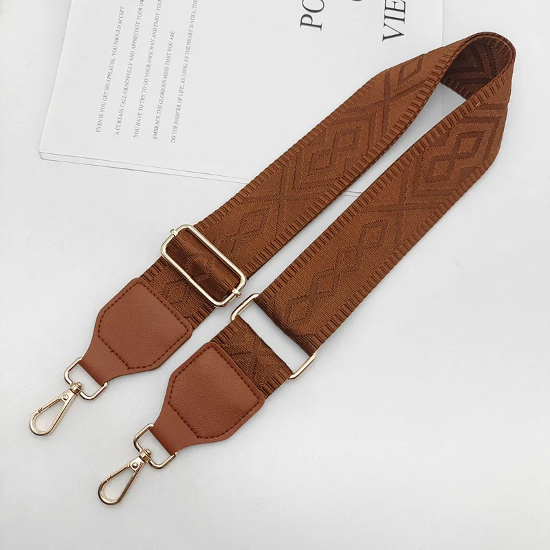 IGNICASE New Rhombus Wide Shoulder Strap Adjustable Solid Color Versatile Webbing Accessories Women's Bag Replacement Belt