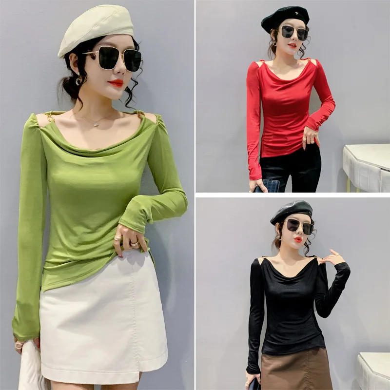 Primavera/Autunno Nuovo Arrivo Top da ballo latino e da sala per le donne T-shirt a maniche lunghe slim fit per la pratica e le prestazioni della danza