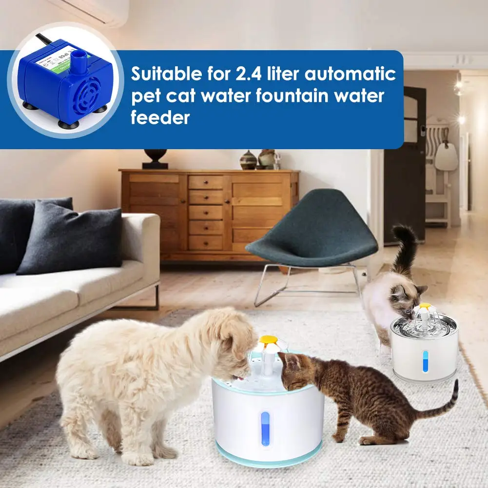 Water Pump Cats Dog Drinking Fountain Bowl Brushless Motor Engine Drinker Feeding Supplies for Pets Cat Drink Pump Accessories