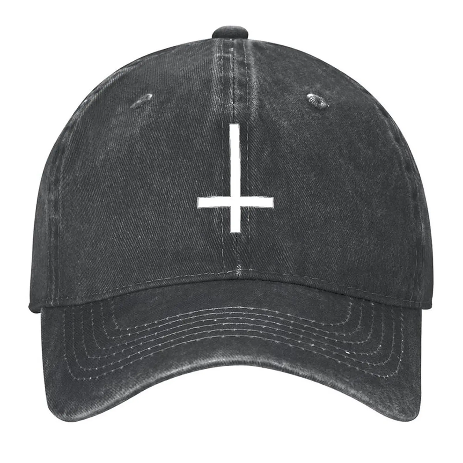 

Inverted Cross Crucifix Graphic White Baseball Cap foam party Hat Hat Man For The Sun Cosplay Golf Wear Men Women's