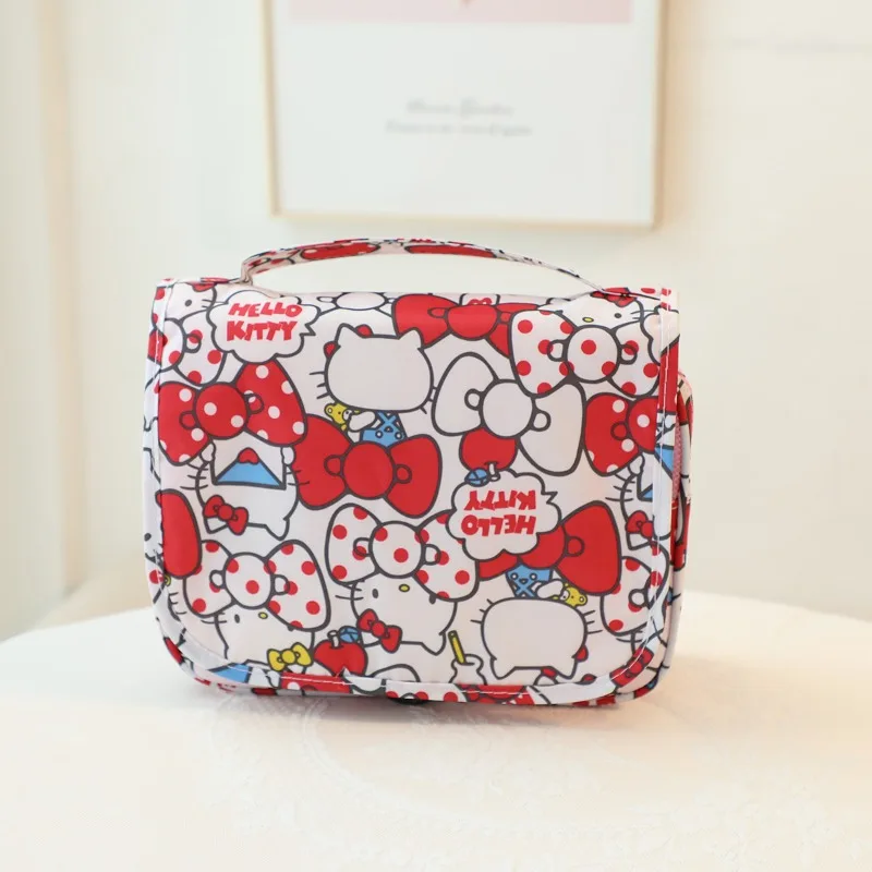 Sanrio Hello Kitty kosmetyczka Cartoon wodoodporne wiszące torby do przechowywania Lady przenośna kosmetyczka podróżna kosmetyczka z haczykiem