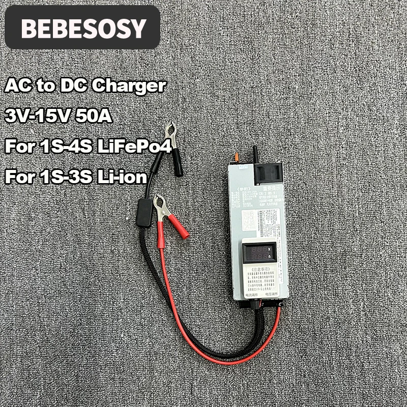 

3V-15V 1S-4S 50A AC to DC Charger Lithium Battery 2S 3S Lifepo4 Lipo Li-Ion 3.2V 3.7V 7.4V 6.4V 12V 14V 50A Battery Charger