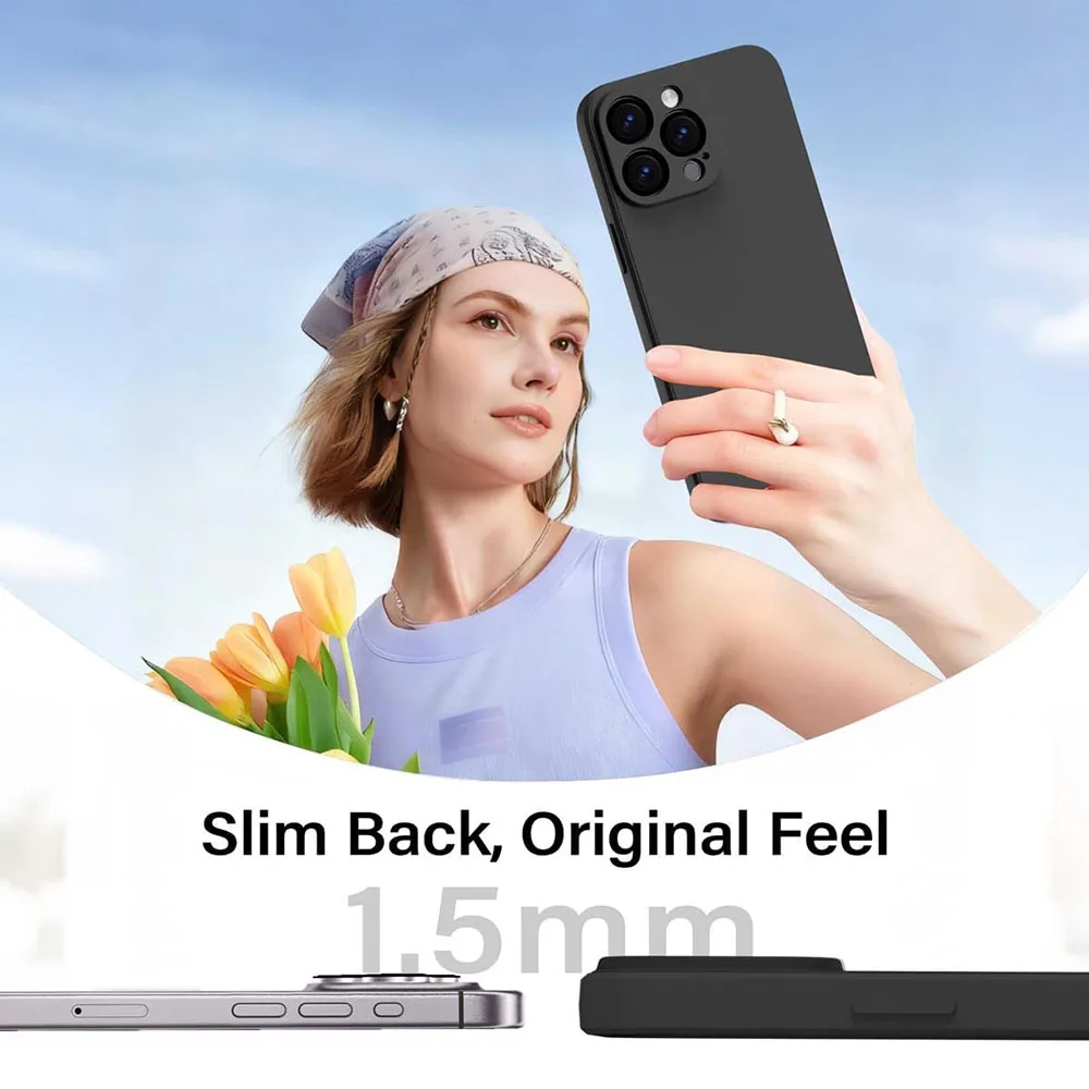 Ultra Thin Plain Black Matte Soft Case For Xiaomi Poco F8 F7 Ultra F6 F5 X5 X6 X7 X8 Pro Max Silicone Frosted Cover PocoF8Ultra