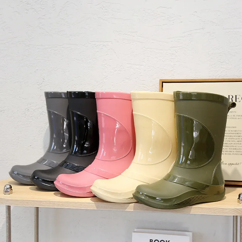 Winter Rubber Boots Women Waterproof Warmed Galoshes for Garden Work Safety Rain Shoes Woman Comfort Warm PVC Boots Footwear