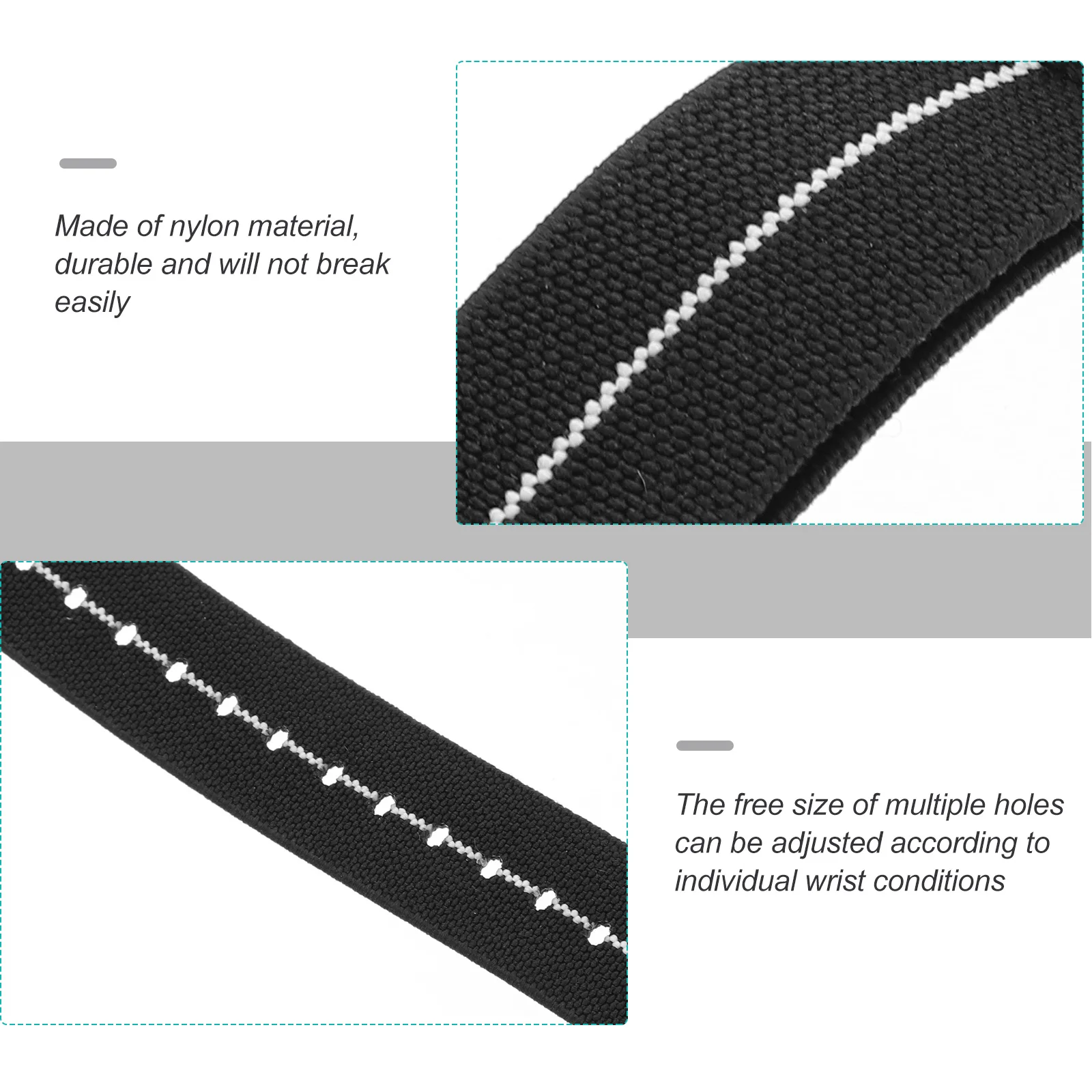 

Flexible Nylon Watch Strap Lightweight Breathable Design Easy to Replace Free Size Holes Fit All Wrist Types Fabric Watch Band