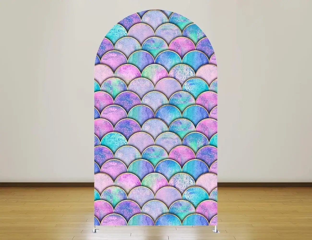 Little Mermaid Arch Backdrop Cover Girl Princess Under The Sea Party Banner Background Supplies Birthday Cake Table Decorations