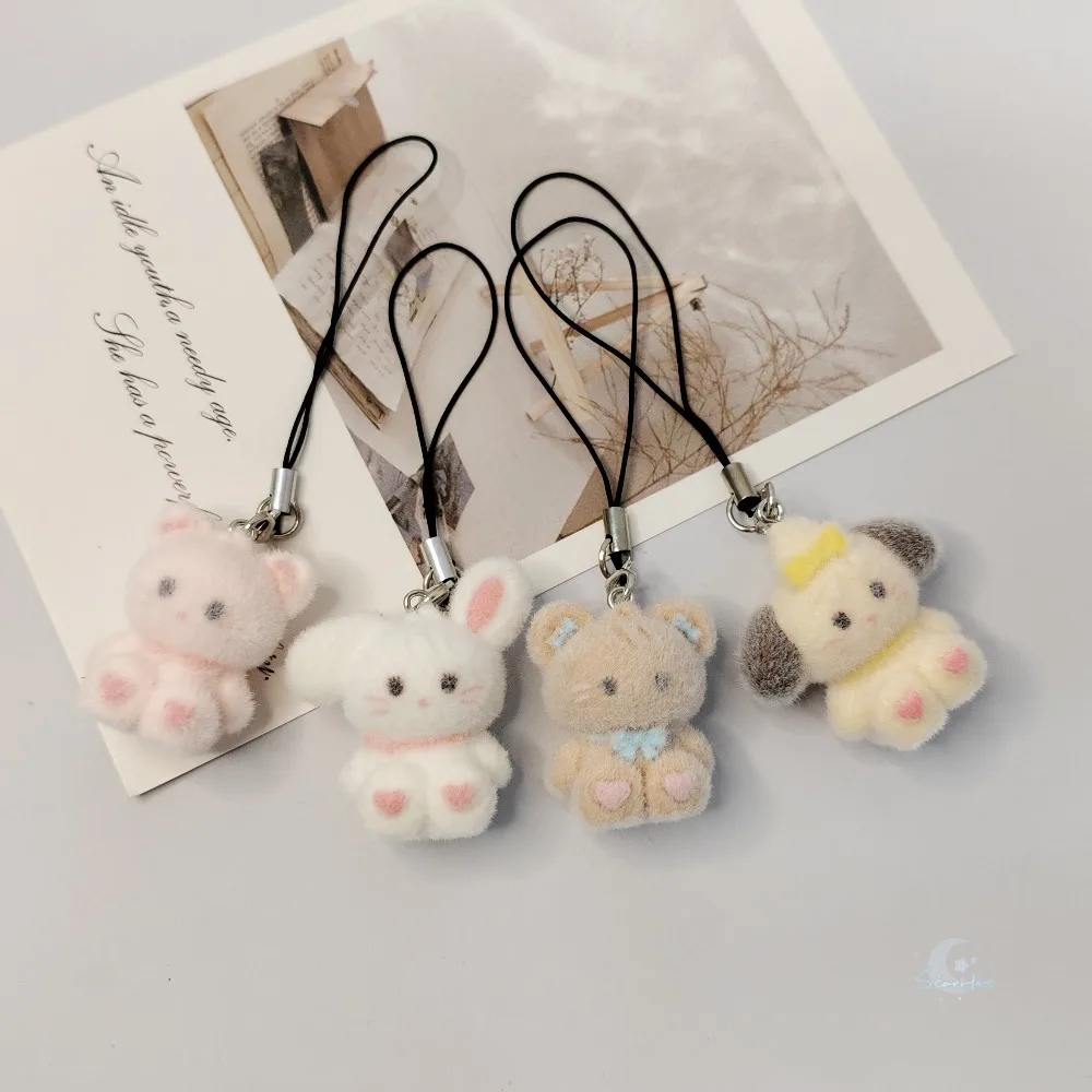 

Cute Cartoon Plush Lanyard Korean Style Phone Strap For iPhone Case Car Schoolbag Keychain Decoration Cell Phone Pendant