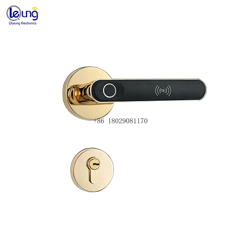 

BLE App Biometric Fingerprint Card Keyless Smart Lock for Room Wholesales Security Handle Smart Door Lock Tuya