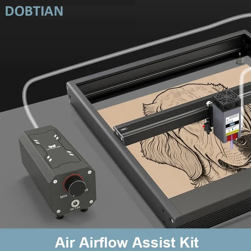 10-30L/min Airflow Assist Kit Low Noise Air Assist Pump for Laser Engraver Cutter Machine - Smoke And Dust Removal