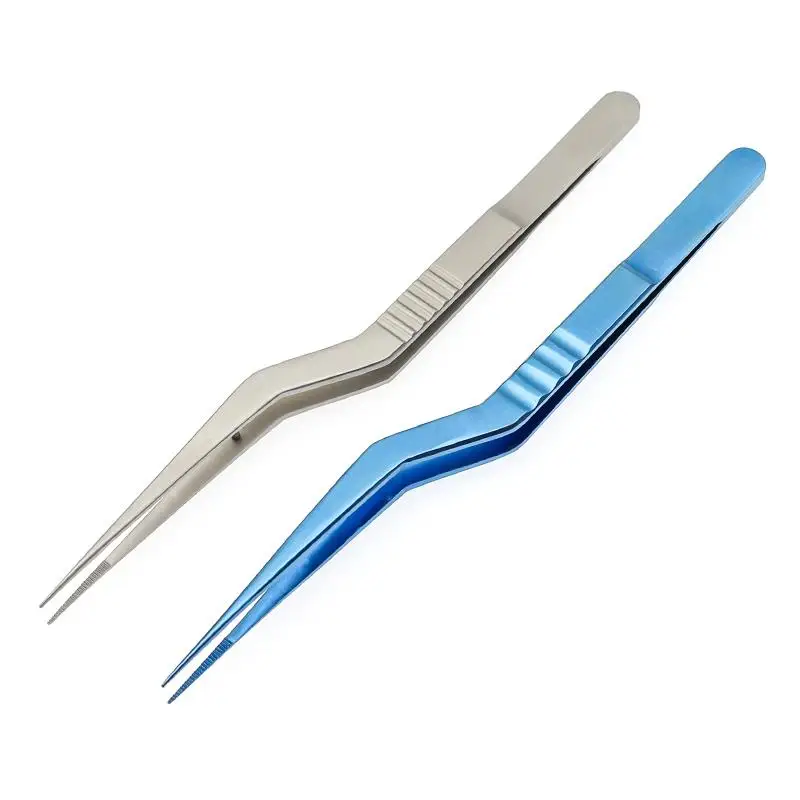 Stainless Steel Gun-Type Tweezers ENT Gun-Shaped Tweezers Beauty Plastic Ear Cerumen Tweezers Titanium Alloy Tissue Culture