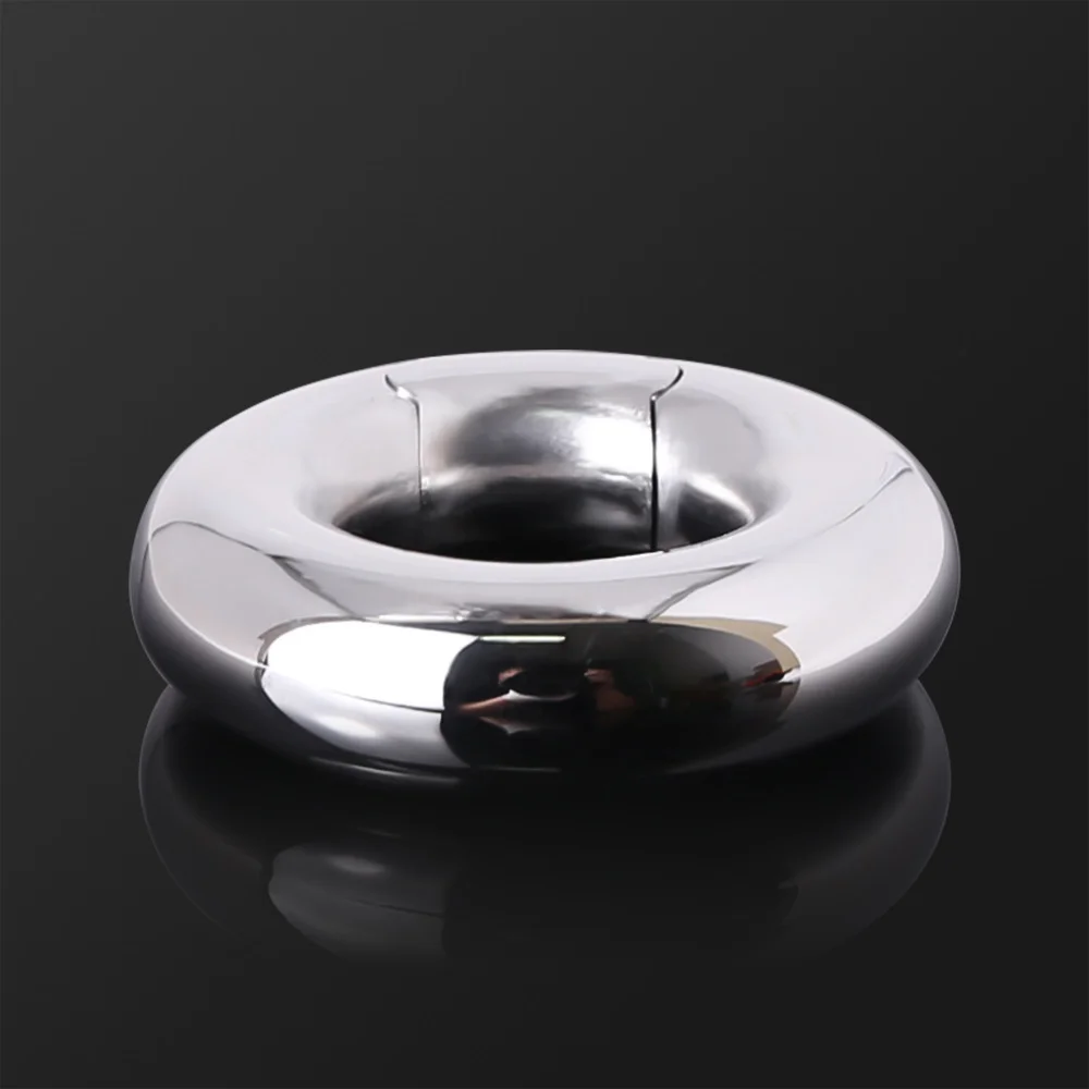 New Stainless Steel Cock Ring Metal Ball Stretcher Male Scrotal Pendant Cbt Toy Gay Adult Toys Weight Penis Restraint Lock Ring