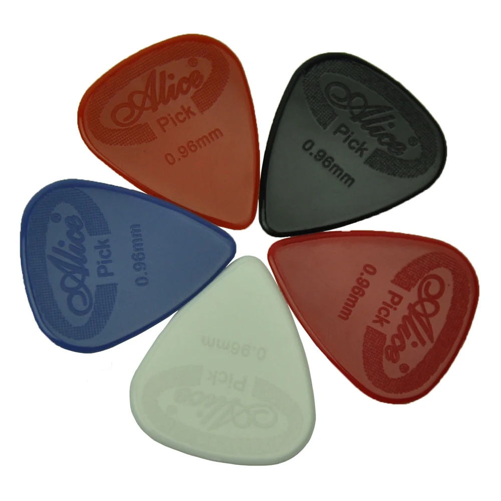 Lot of 100pcs Alice AP-G Heavy 0.96mm Glossy Anti-Skid Projecting Nylon Guitar Picks Plectrums Bass Picks