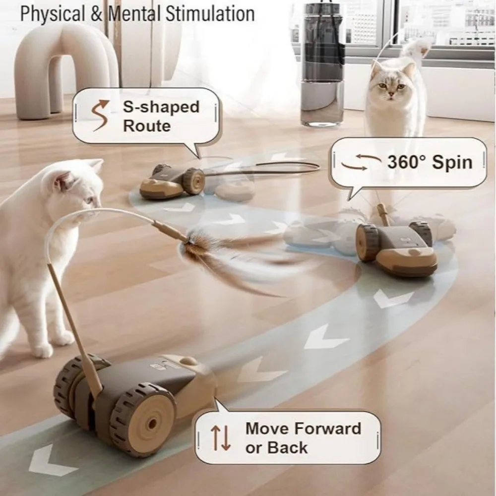 لعبة القط الذكية 2 وضع التلقائي تتحرك اللمس الاستيقاظ لعبة سيارة للقطط الكلاب اللعب التفاعلي هريرة التدريب مستلزمات الحيوانات الأليفة