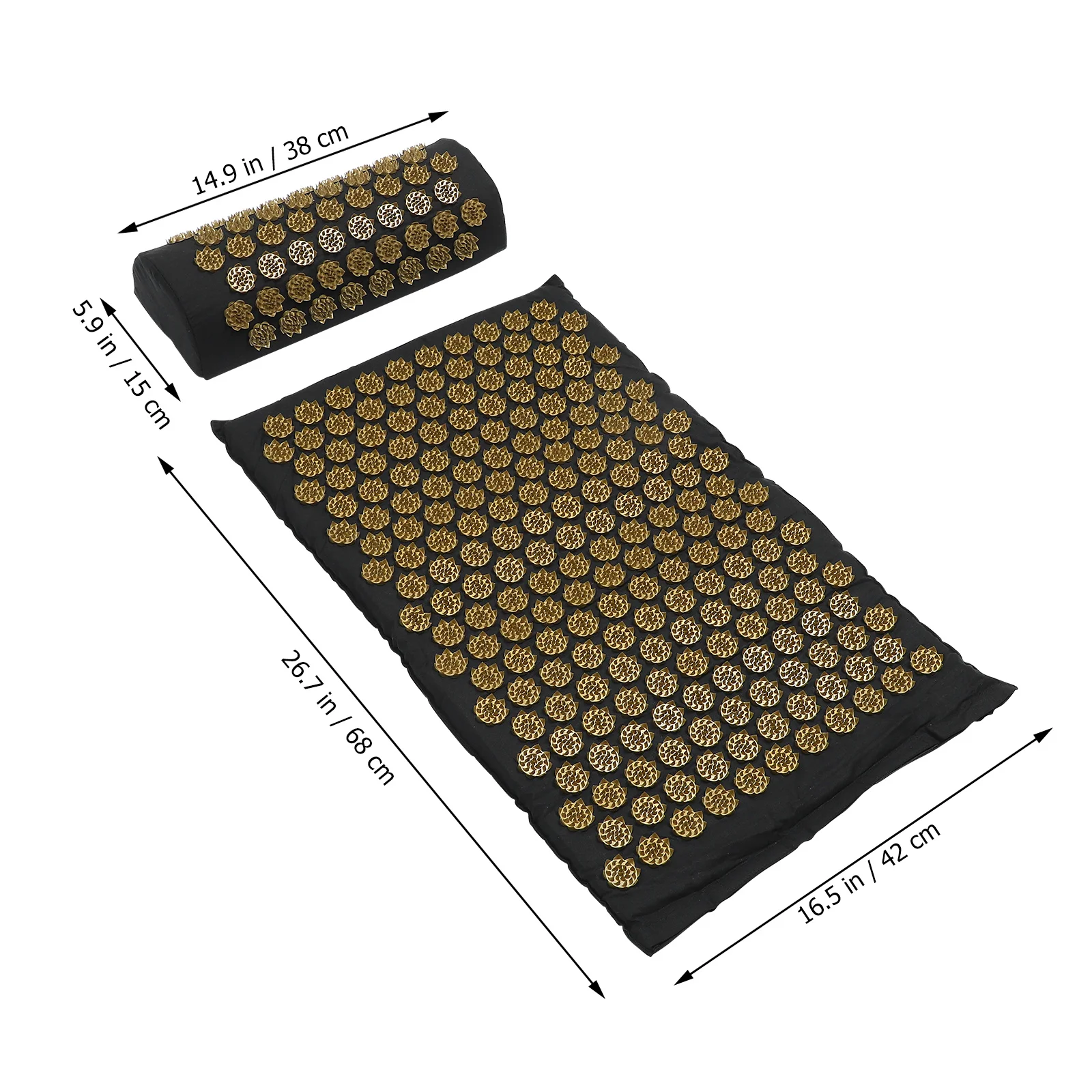 2 قطعة بساط التدليك وسادة مجموعة رمادي قابل للطي قابل للغسل اليوغا ممارسة حصيرة العلاج بالابر الإغاثة شياتسو وسادة عدم الانزلاق #2