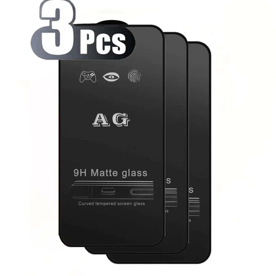 3Pcs AG Matte Tempered Glass For Xiaomi 15 14 14T 13 13T 12T Poco F3 F5 F6 X6 Pro Redmi Note 12 13 Pro Full Protector Glass Film