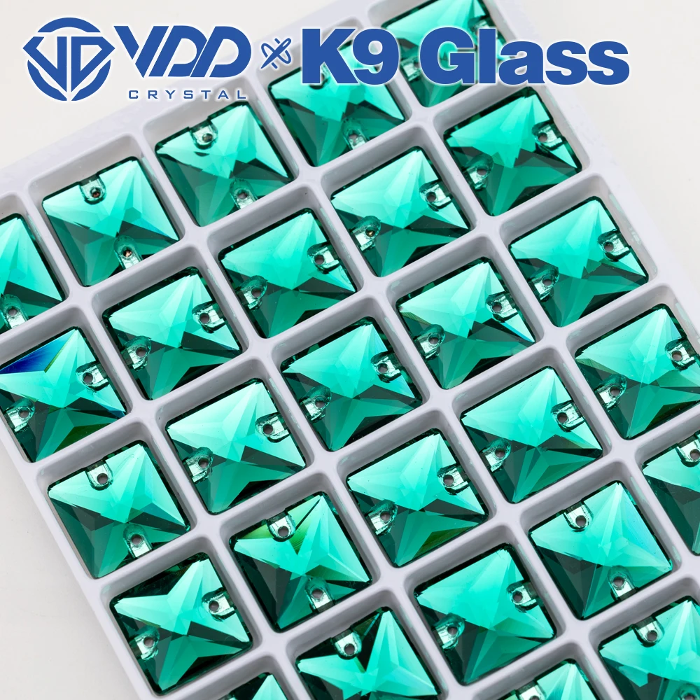 VDD Großhandel Quadratische Hochwertige K9-Glas-Applikationssteine, Kristall-Boxverpackte Flachboden-Nähsteine für Bekleidungsdekorationen – Detail 18