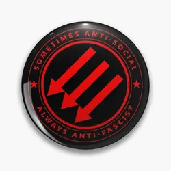 Antifa Anti Fascist Anti Racist Protest  Soft Button Pin Gift Creative Badge Collar Women Funny Cute Clothes Hat Lover Metal