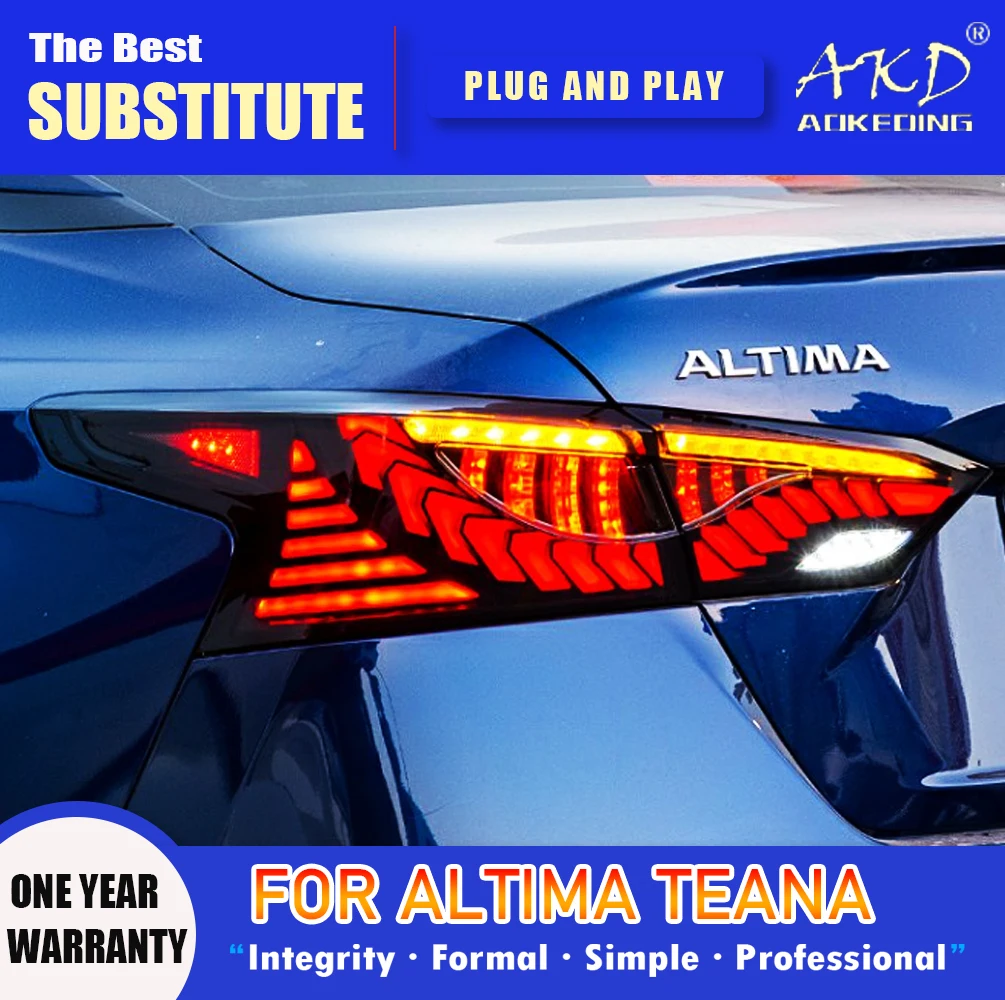 AKD Tail Lamp for Nissan Teana LED Tail Light 2019-2021 Altima Rear Fog Brake Turn Signal Automotive Accessories