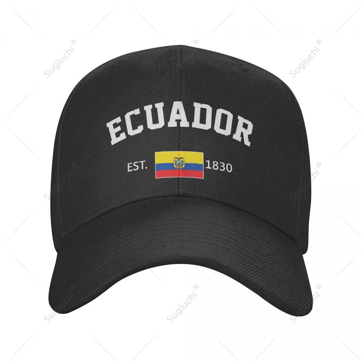 Unisex Baseball Cap Ecuador EST.1830 Independence Day Wild Sun Shade Peaked Adjustable Outdoor Caps for Men Women