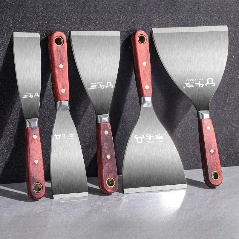 

Gypsum Board Putty Scraper Stainless Steel Putty Knives Set Thickening Cement Tank Boundary Knife Handmade DIY Cleaning Scraper