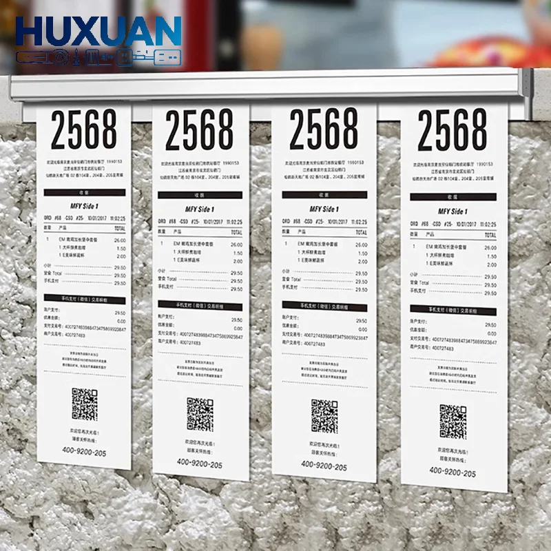 Aluminum Alloy Wall-mounted Sticked Take-out List Receipt Clip Hanging Ticket Order Invoice Paper QR Holder Restaurant Menu Clip