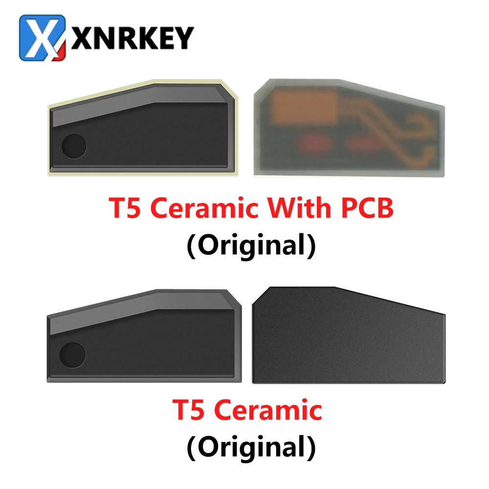 

XNRKEY Original Car Key Chip T5 ID20 Carbon Chip Auto Transponder Chip T5 ID20 Ceramic Chip with PCB Board