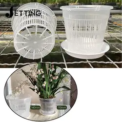 11/14cm Mesh Pot Root Control Transparent Flowerpot For Orchid Flower Breathable Growth Container Garden Plastic Flower Pot