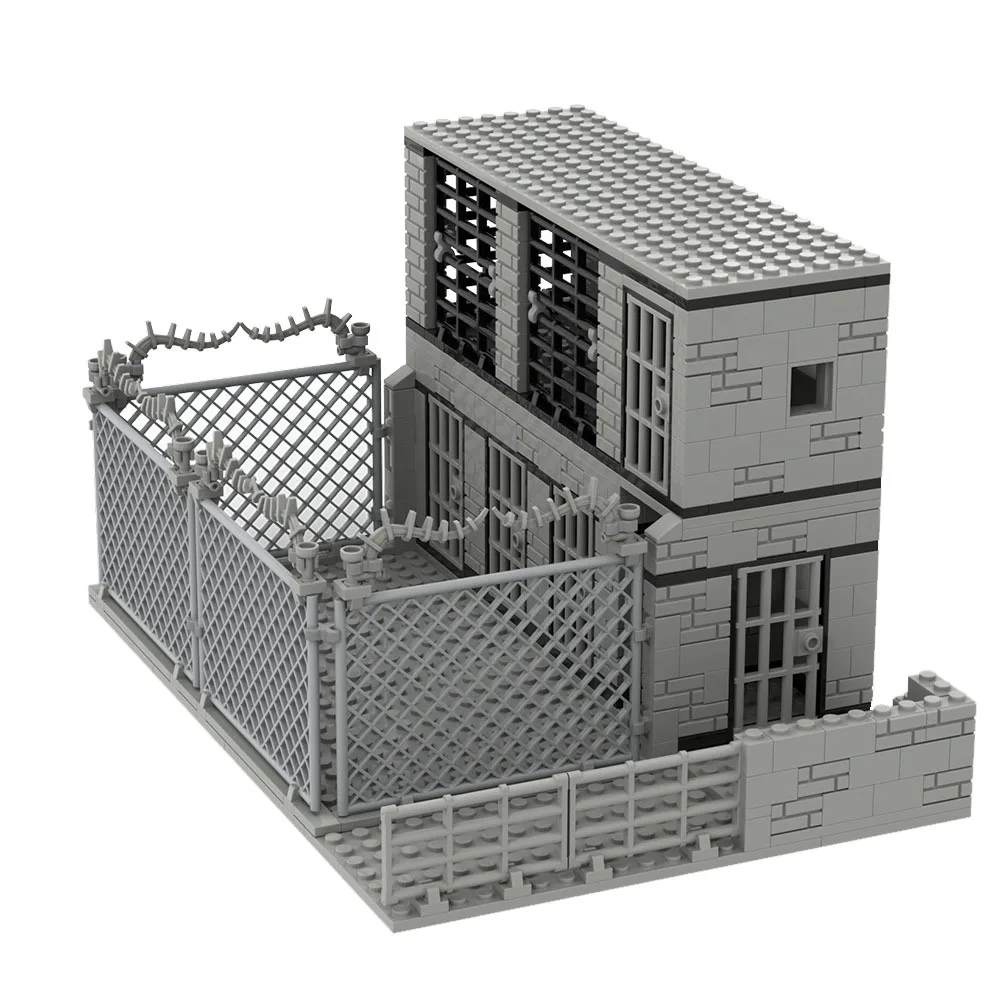 

City Police Station Prison Cells MOC Military Mini Action Figures Accessories Legocompatible Building Blocks Bricks Toys for Boy