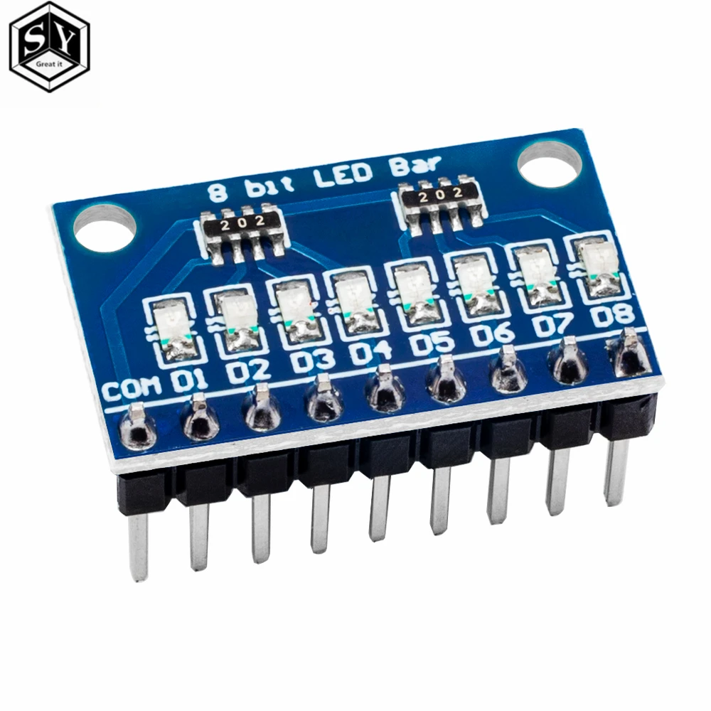 3-24V 8 Bit Blue/Red Common anode/cathode LED indicator Module Breadboard starter kit Board for MCU ARM 3d printer UNO MEGA2560