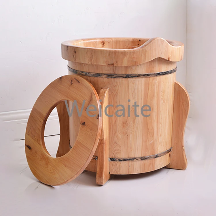 Tendências 2023 ideias mulher cuidados de saúde tamanho grande vapor massageador barril para pé balde de banho de pé de madeira