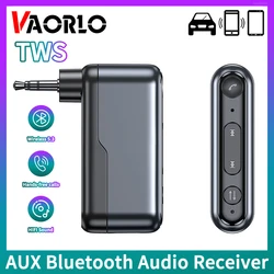 AUX Bluetooth 5.3 Audio Receiver 3.5mm HIFI Stereo Lossless Music Wireless Adapter Support TWS Mode With Mic For Speaker Headset