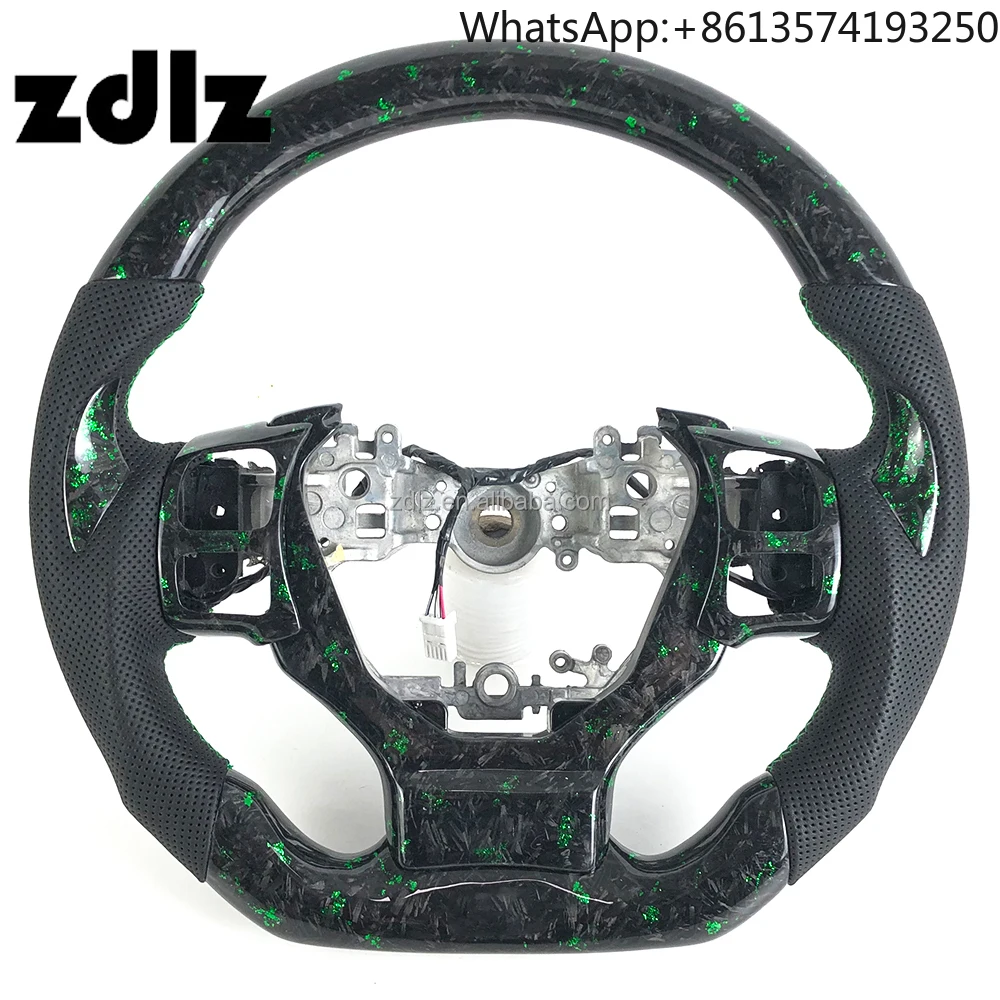 

For Lexus IS IS250 IS350 ISF NX RX350 Customized Green Powder Forged Carbon Fiber Interior Accessories Steering Wheel