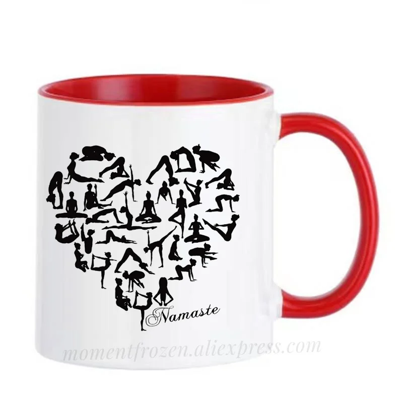 Yoga Coffee Mugs Namaste Cups Caffeine Cocoa Tea Mugen Friend Gifts Home Decal Milk Tableware Coffeeware Teaware Beer Drinkware