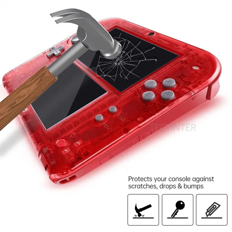 2Pcs/Set LCD Screen Protector Compatible with Nintendo 2DS Top and Bottom Screen Protective Seal Film For 2DS Accessories