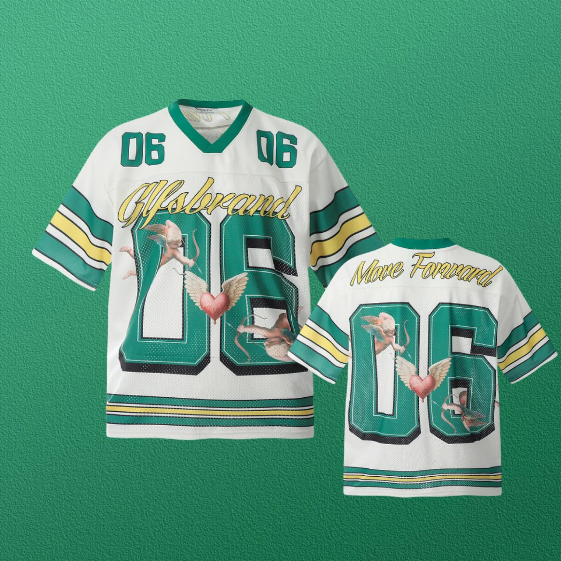 

25/26 Summer New American Casual Retro Sports Rugby Shirt Men's and Women's T-shirt Loose Top Short Sleeved Printed Jersey