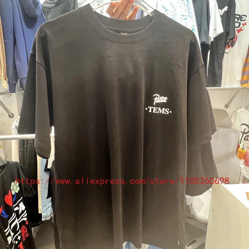 Summer New Style Men's Women's Casual Comfortable PATTA Tops American Street Hip Hop Heavy Fabric T-shirts