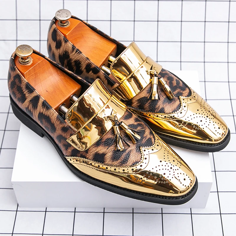 

Classic Casual Leather Shoes For Men Fashion Social Party Leather Shoes Men Slip On Yuppie Leather Loafers Male