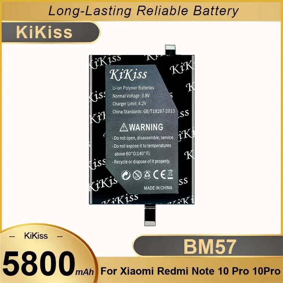 

High Compatibility For Xiaomi Redmi Note 10 Pro 10Pro 5800Mah Lightweight Mobile Phone Battery BM57