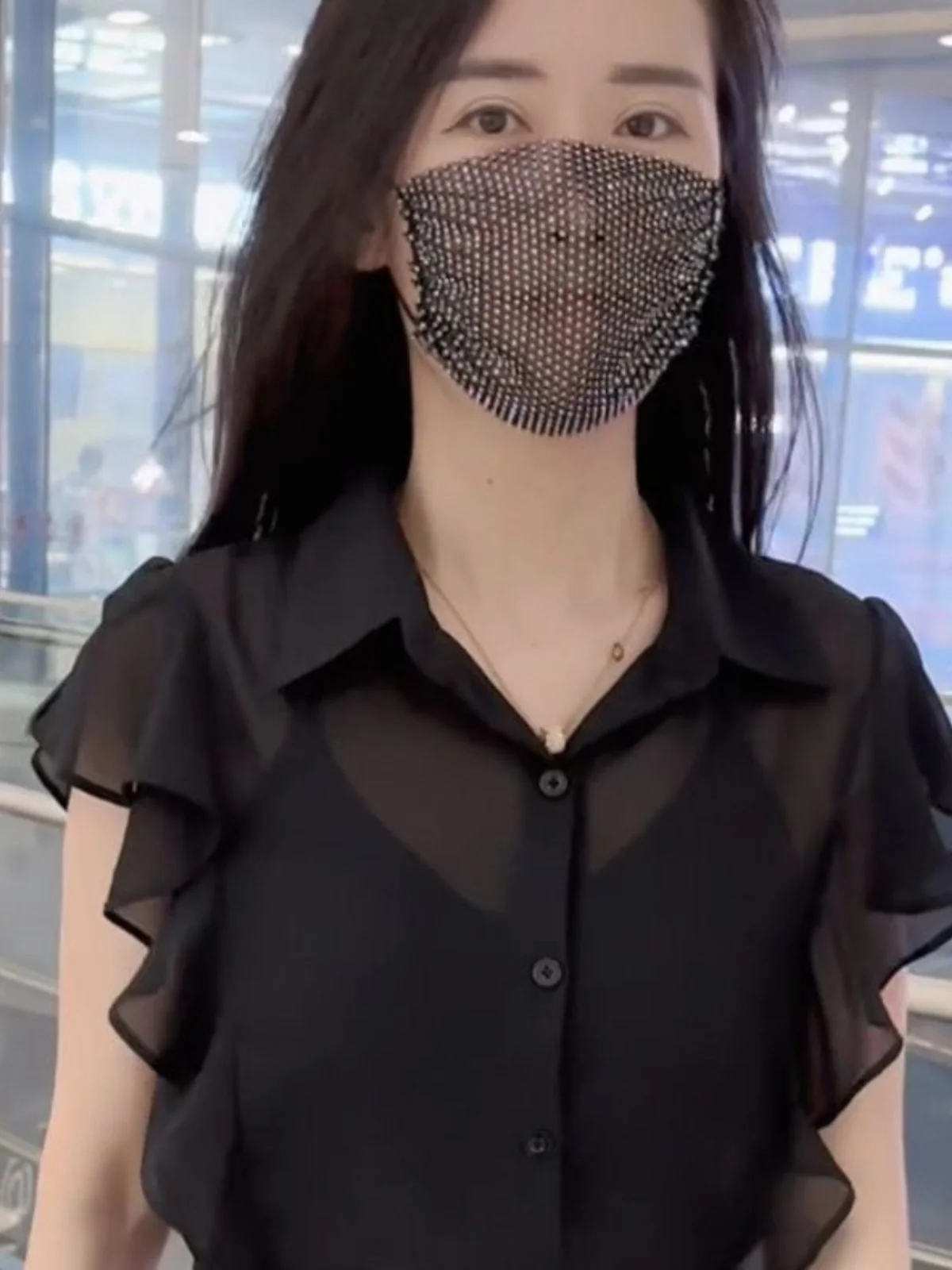 

Женский летний новый топ с воротником Ele Pure Desire, модный топ Fly Sve с деревянными ушками и кружевной каймой